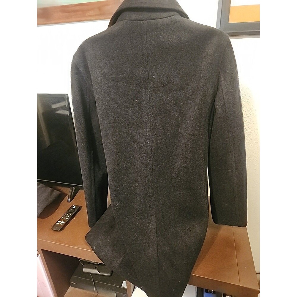 Old Navy Women's Long Black Jacket Size M Medium Trench Coat Parka Winter Top - Picture 5 of 7